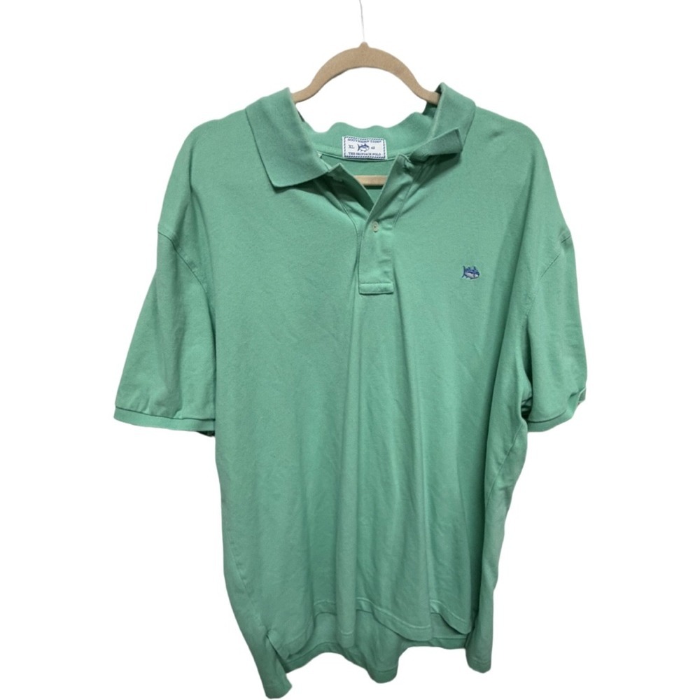 Southern Tide Skipjack Polo Shirt Men's XL Mint Green Stretch Golf Coastal Prep